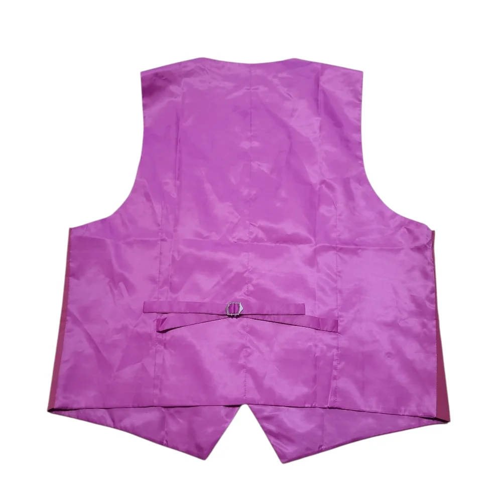 Barry Wang Wedding Vest‎ for Men Ruby Solid V-Neck Waistcoat Size XXL Formal